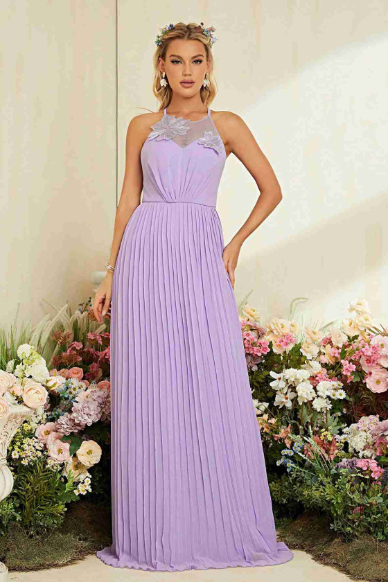 Timeless Beauty Laceback Pleated Dress