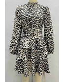 Charlotte Leopard Ruffle Dress