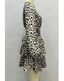 Charlotte Leopard Ruffle Dress