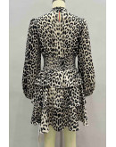 Charlotte Leopard Ruffle Dress