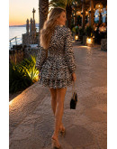 Charlotte Leopard Ruffle Dress