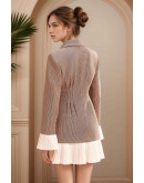 Houndstooth Print Blazer Dress