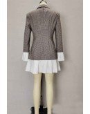 Houndstooth Print Blazer Dress