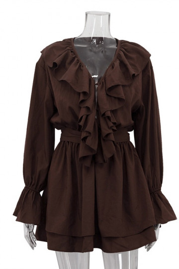 Cascade Ruffle Dress