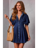 Vittoria Pleated Shirt Mini Dress