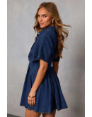 Vittoria Pleated Shirt Mini Dress