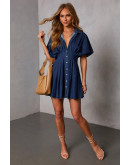 Vittoria Pleated Shirt Mini Dress