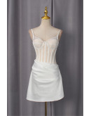 Ginevra Ivory Lace Corset Dress