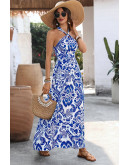 Seaside Crossback Halter Dress