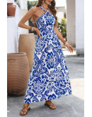 Seaside Crossback Halter Dress