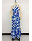 Seaside Crossback Halter Dress