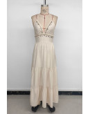 Seashell Halter Maxi Dress