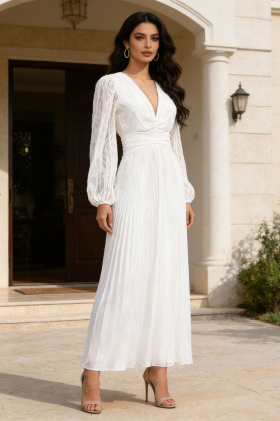 Empire Plunge Maxi Dress