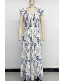 Wisteria Ruffle Maxi Dress