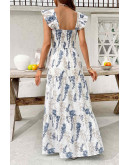 Wisteria Ruffle Maxi Dress