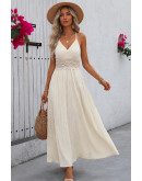 Thalia Crochet Waist Maxi Dress