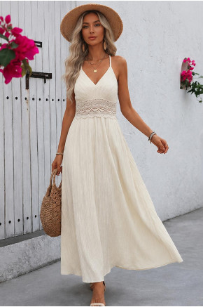 Thalia Crochet Waist Maxi Dress