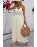 Thalia Crochet Waist Maxi Dress