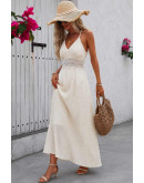 Thalia Crochet Waist Maxi Dress