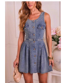 Isabella Buttoned Denim Dress