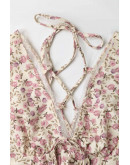 Regine Lace Trim Floral Dress