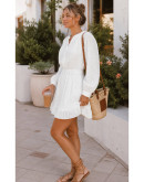 Adara Embroidered Textured Mini Dress