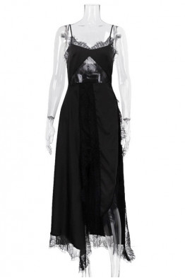 Lace Illusion Slip Dress