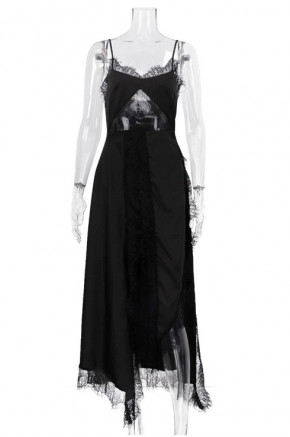 Lace Illusion Slip Dress