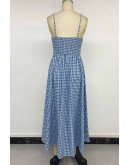 Twist Bodice Gingham Dress