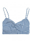 Twist Bodice Gingham Dress