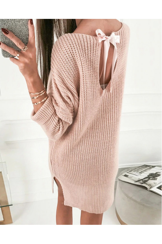 Nell Tie Back Chunky Sweater