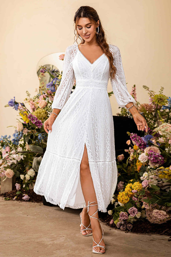 Astrid White Formal Dress