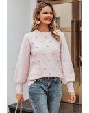 Gala Pom-Pom Sweater in Pink