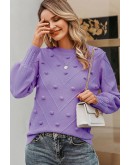 Gala Pom-Pom Sweater in Purple
