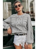 Danika Grey Knit Pullover