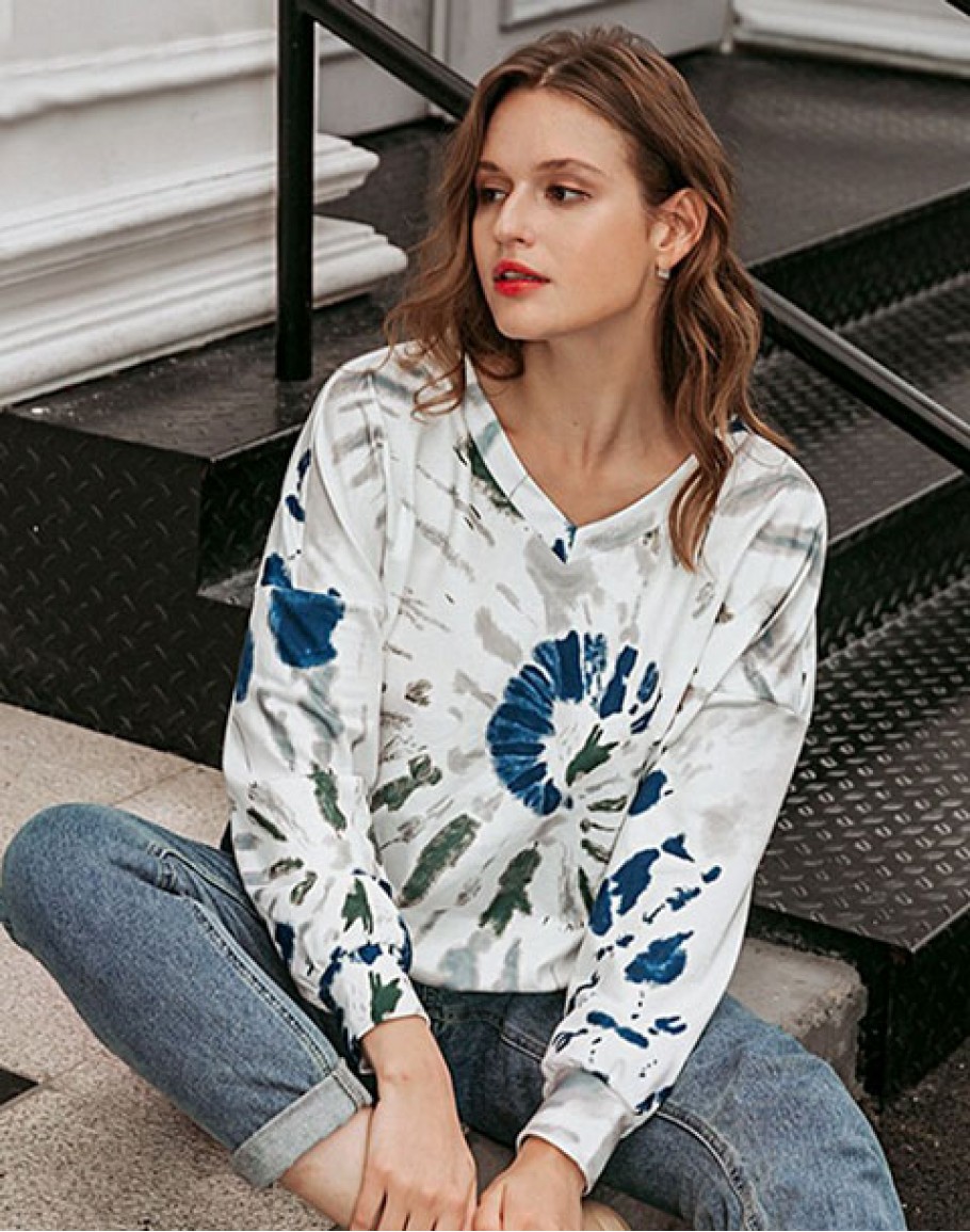 tie dye print sweatshirt