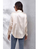 Glam Touch Satin Shirt in Gold