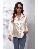 Glam Touch Satin Shirt in Gold