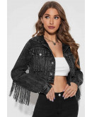 Spark Edge Fringe Black Jacket