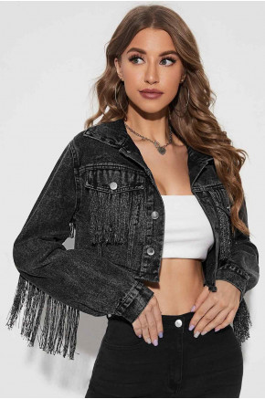 Spark Edge Fringe Black Jacket