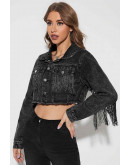 Spark Edge Fringe Black Jacket