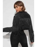 Spark Edge Fringe Black Jacket