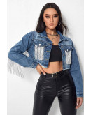 Spark Edge Fringe Blue Jacket