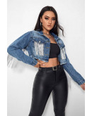 Spark Edge Fringe Blue Jacket