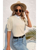 Embellished Collar Knit Charm