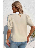 Embellished Collar Knit Charm