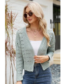 Chunky Knit Chill Cardigan in Green