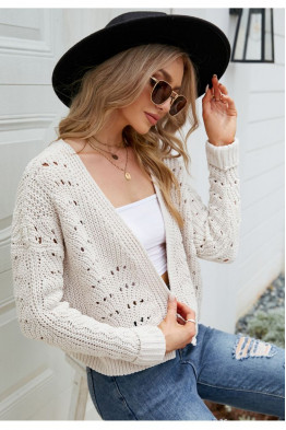 Chunky Knit Chill Cardigan in Ivory