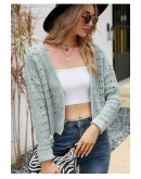 Chunky Knit Chill Cardigan in Green