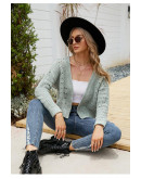 Chunky Knit Chill Cardigan in Green